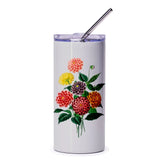 Dahlia Flower Tumbler, Floral Tumbler, Flower Lover Gift, Colorful Flowers, Garden Tumbler, Pretty Tumbler, Summer Tumbler, Floral Gift - Tawshia
